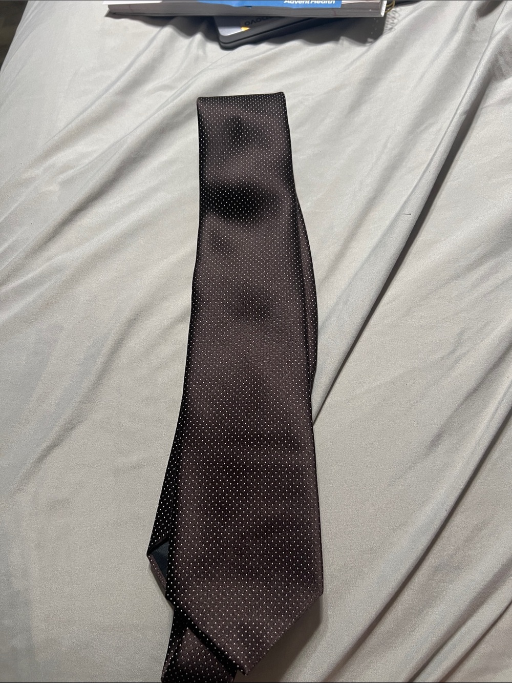Men's Brown Microdot Silk Tie -